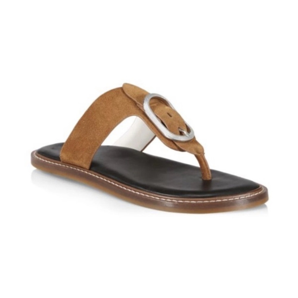Rag & Bone Ansley suede thong sandals in cuoio brown sz 39 (8)